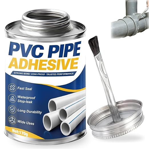 Klej hydrauliczny PVC, mocny klej, klej PVC do węża, wodoodporny, szczelny, długotrwały, do montażu rur PVC wewnątrz i na zewnątrz, 170 g
