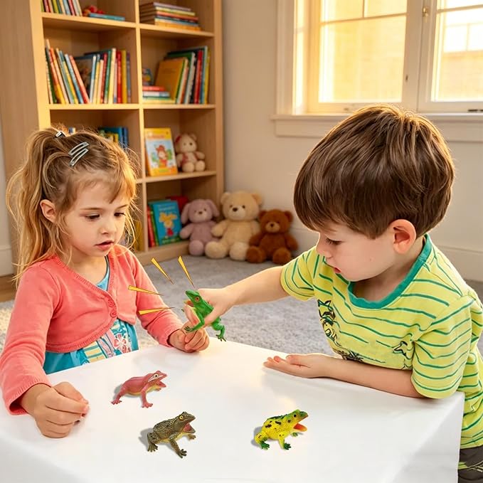 Realistyczna Żaba 4 Realistyczne Figurki Zwierząt Model - obrazek 2