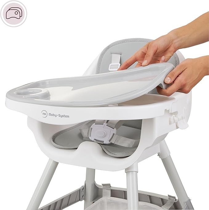 Moby-System Regulowane Krzesełko do Karmienia Magnolia 2w1 z Tacką - obrazek 6