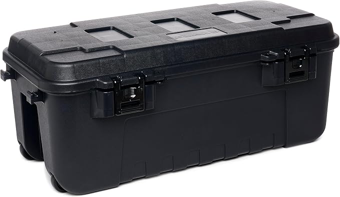 PLANO Sportsman'S Trunk Large 102Ltr, Black, Military-Grade Storage Box With Lid, Heavy Duty, Large, Camping &Amp; Army Storage Trunks, Perfect For Hunting, Paintball, Airsoft Or Home Storage