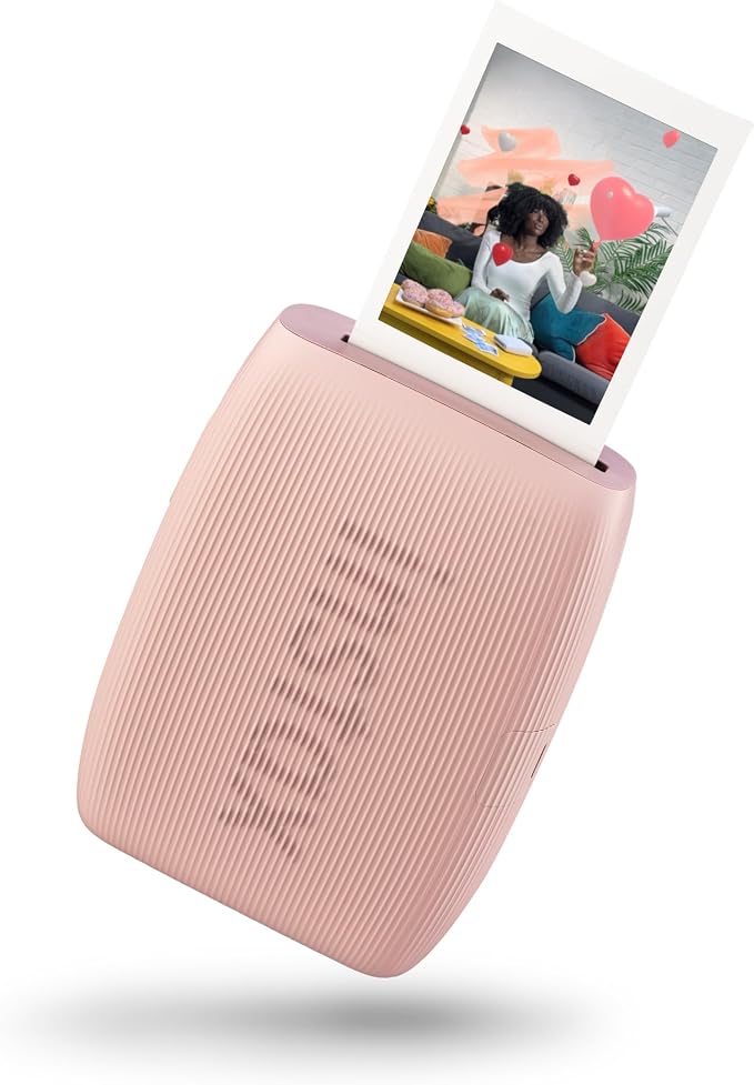 INSTAX mini LINK 3 drukarka do zdjęć ze smartfona, Rose Pink | Szybkie drukowanie, wbudowane efekty AR 3D, tryb "kliknij, aby kolażować", rozmiar obrazu 62 x 46 mm