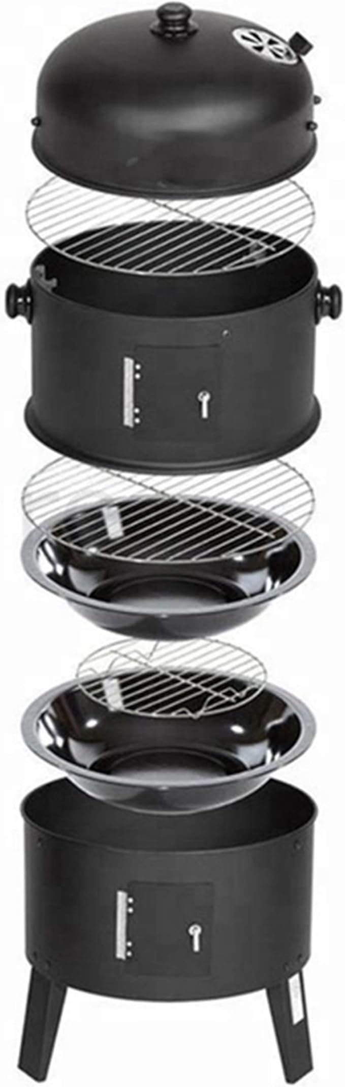 GrillMaster Grill Węglowy SmokeHouse GM8000 + Wędzarnia + Termometr - obrazek 5