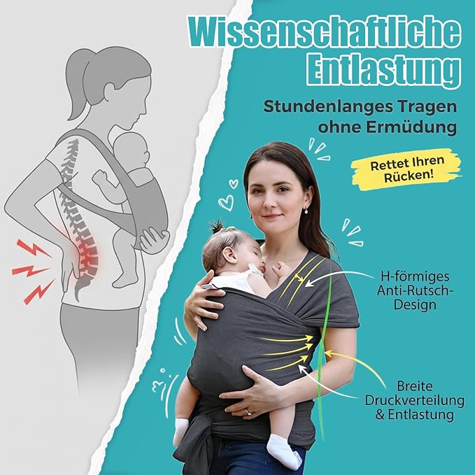 VOARGE Chusta elastyczna dla noworodków i małych dzieci - obrazek 6