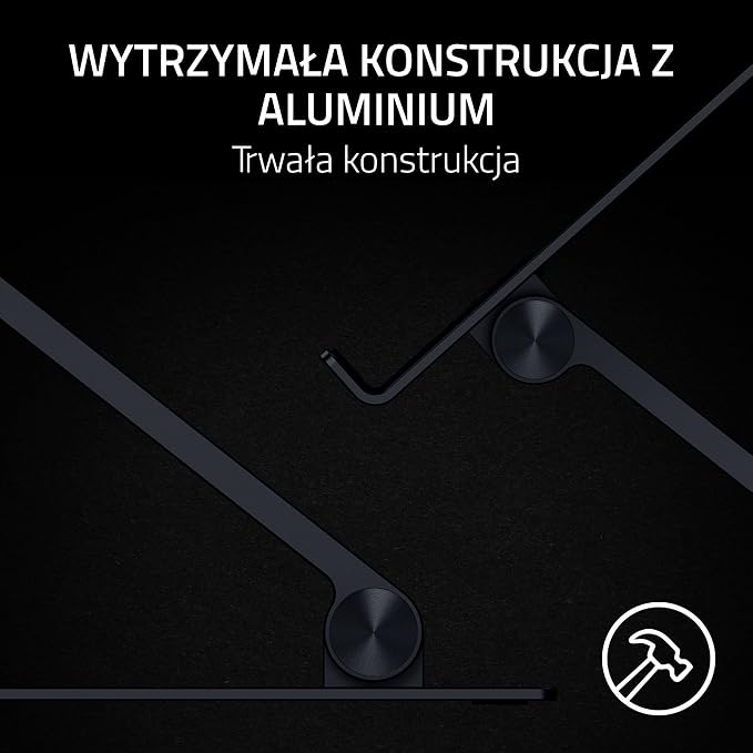 Razer Adjustable Laptop Stand - Ergonomiczna podstawka pod laptopa z regulacją wysokości, przeznaczona do laptopów o przekątnej do 18 cali (regulowana wysokość i nachylenie) Czarna - obrazek 4