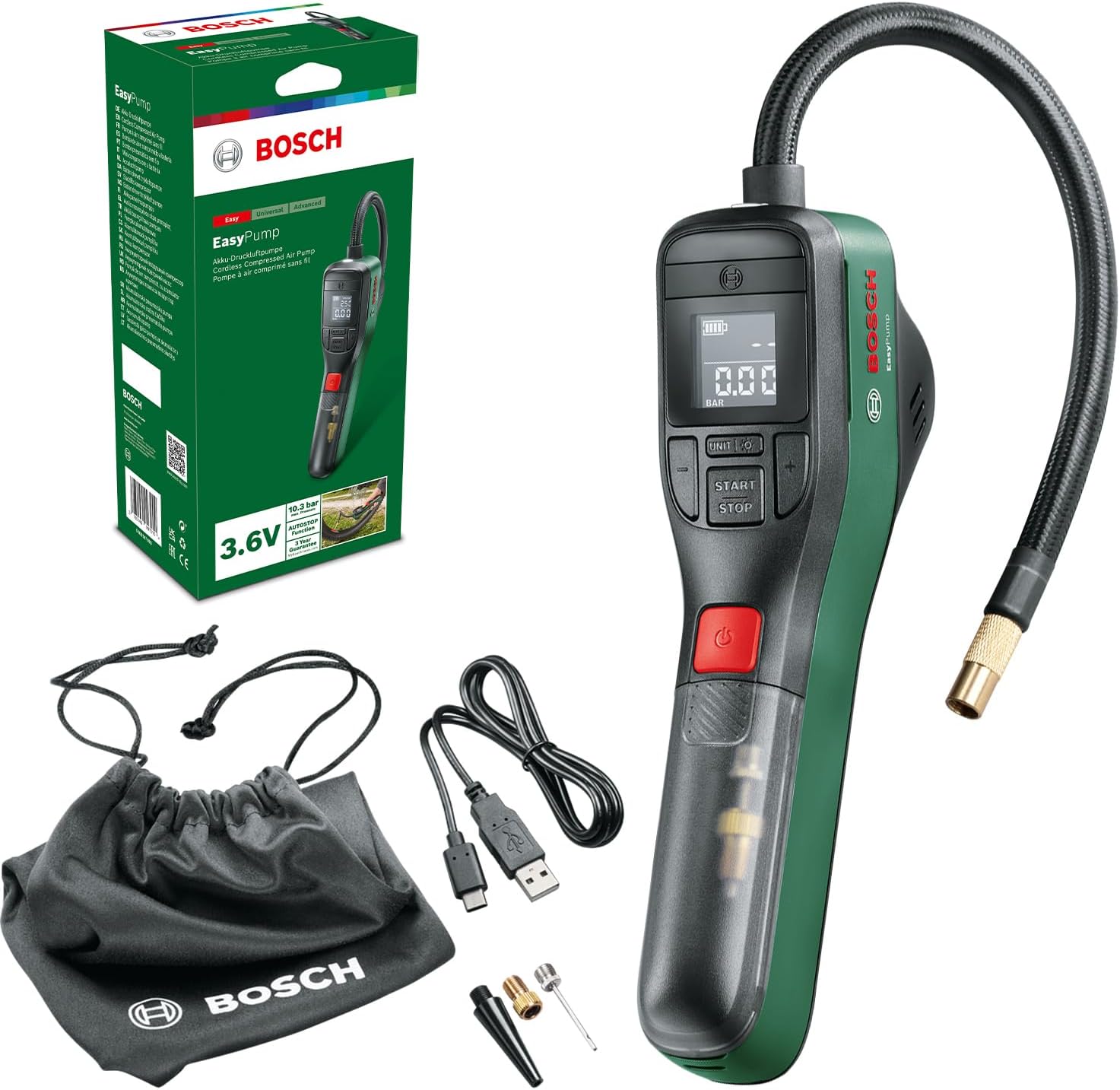 Bosch Home And Garden Elektryczna Pompa Powietrza Mini Kompresor - obrazek 2