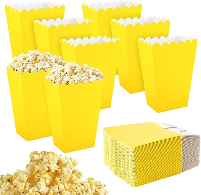 50 sztuk pudełek na popcorn małe białe pudełka na popcorn
