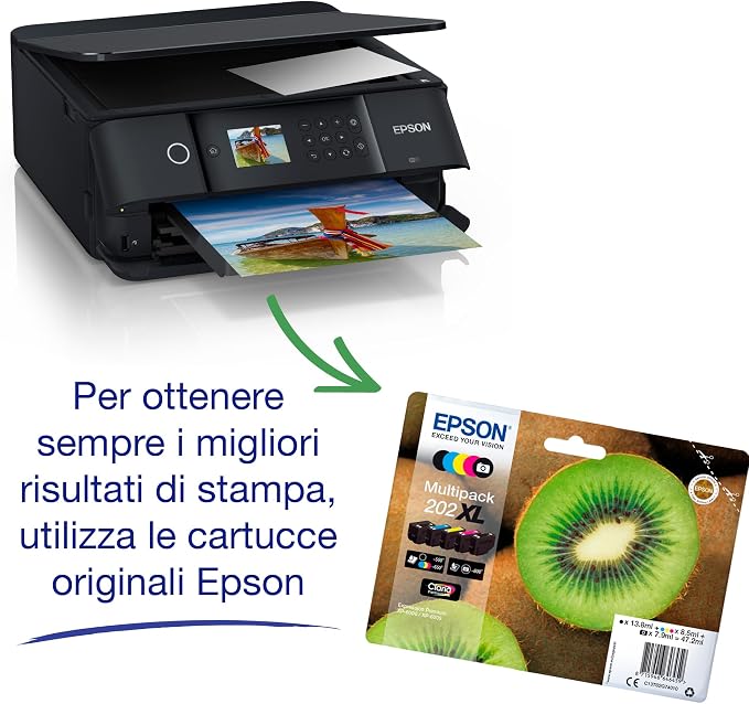 Epson Expression Premium XP-6100 urządzenie wielofunkcyjne 3 w 1 (skanowanie, kopiowanie, WiFi, duplex, wyświetlacz 6,1 cm, pojedyncze wkłady, 5 kolorów, DIN A4, obsługa Amazon Dash), kolor czarny - obrazek 7