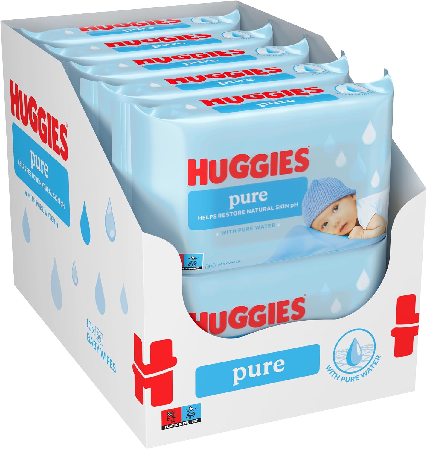 Huggies Pure Chusteczki Nawilżane - obrazek 2