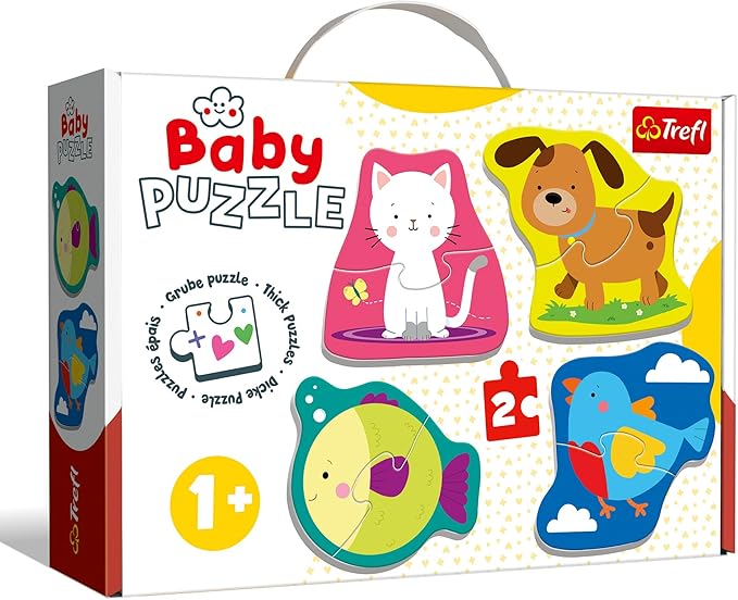Trefl Zwierzątka Puzzle 4 w 1 Baby Classic z Grubego Kartonu