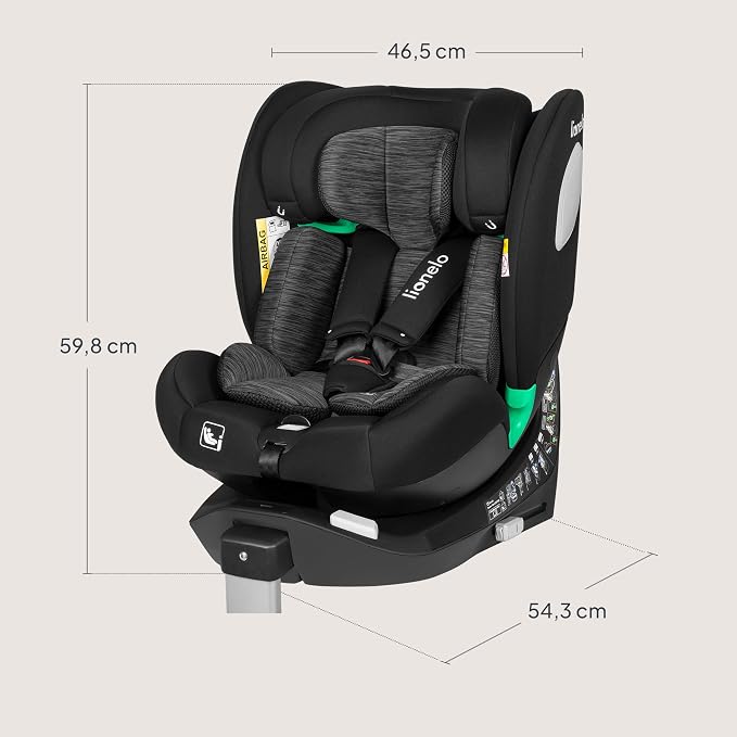 Lionelo LO-BRAAM I-SIZE BLACK CARBON Fotelik Samochodowy - obrazek 4