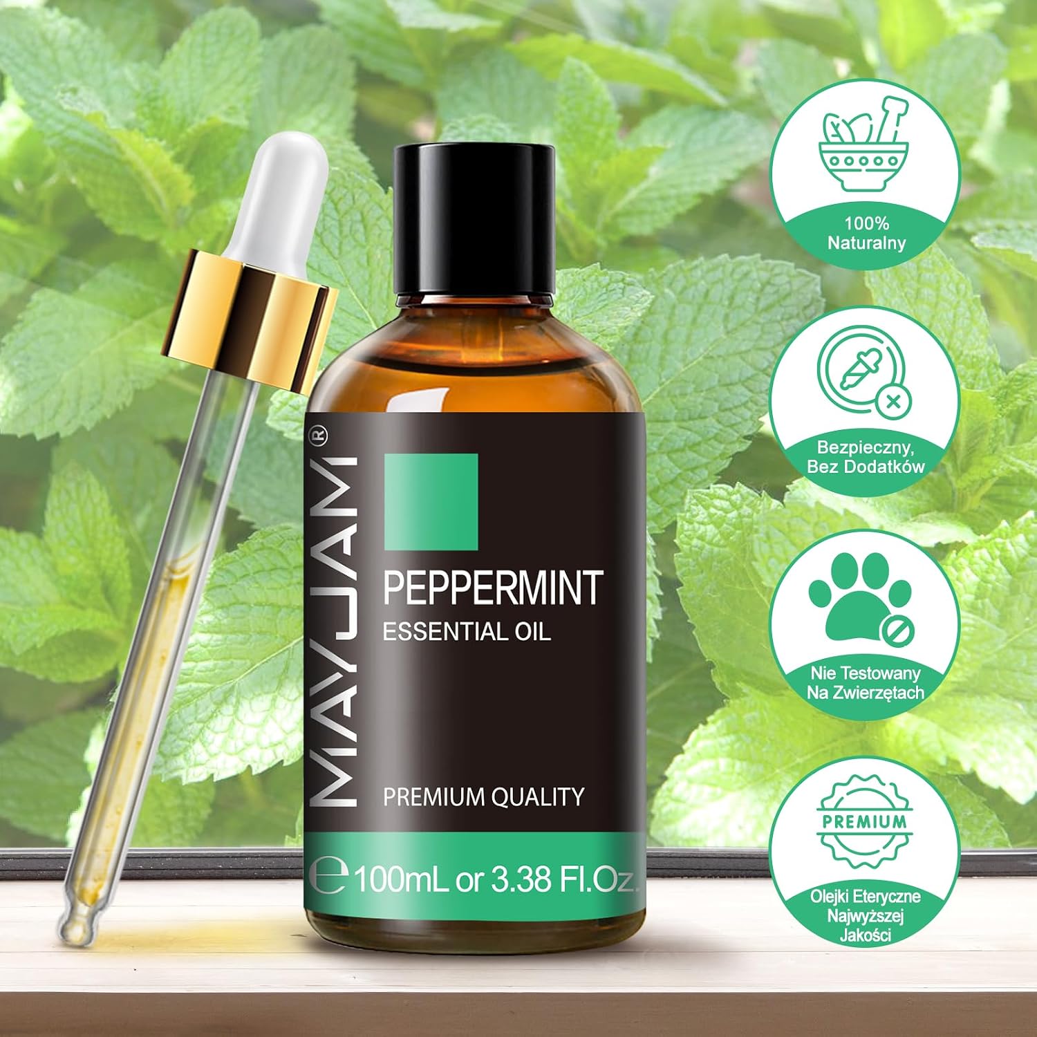 PHATOIL Olejek Eteryczny Mięty Pieprzowej 100ml 100% Czysty - obrazek 7