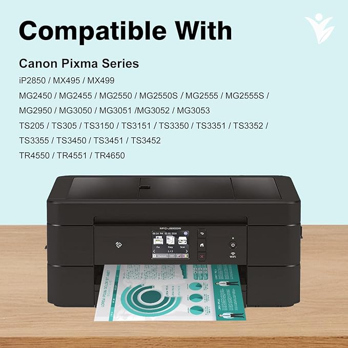 PG -545XL CL-546XL Kompatybilne z Canon 545 546 Drukarkami | PG-545 Kompatybilne z Canon Pixma MX495 TR4550 TS3350 TS3150 TR4551 MG2550s MG2555s TS3151 MG3050 MG2950 (Czarny, Kolorowy) - obrazek 2