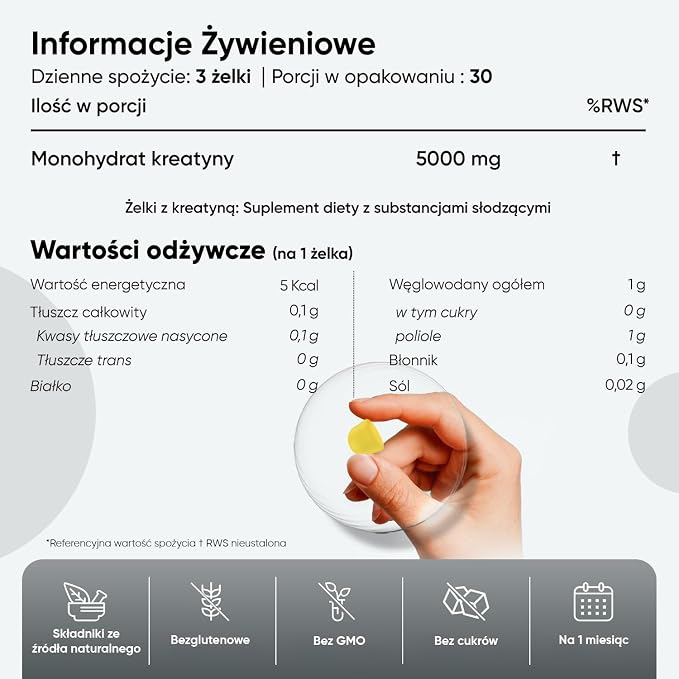 Żelki z monohydratem kreatyny 3000 mg - obrazek 3