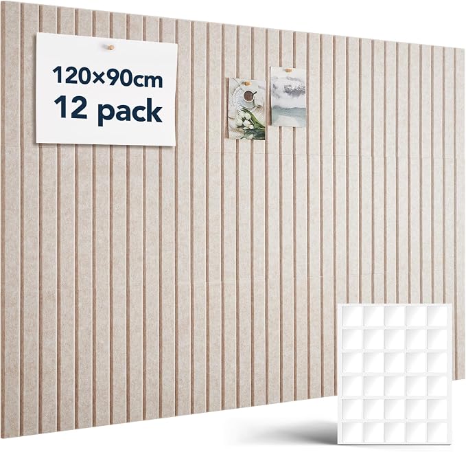 120x90cm Duża Tablica Filcowa Samoprzylepna 12 Sztuk Ściana Filcowa