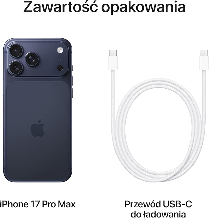 Apple iPhone 17 Pro Max 256 GB: Wyświetlacz 6,9 cala z technologią ProMotion, czip A19 Pro, najwydajniejsza bateria w historii iPhone’a, system pro aparatów Fusion; głębinowy błękit - obrazek 7