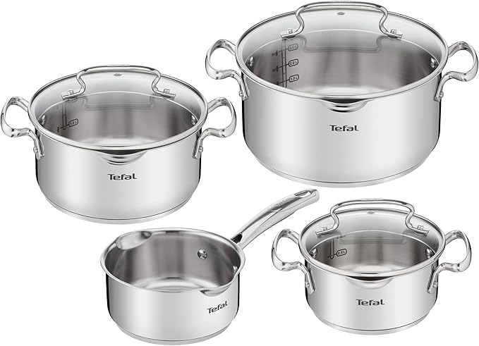 TEFAL Duetto+ G719S734 Zestaw garnków stalowych 7-elementowy: Garnek