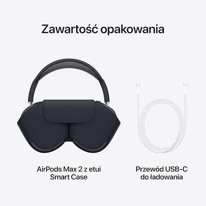 Apple AirPods Max 2 Bezprzewodowe słuchawki douszne z aktywną redukcją hałasu, dźwiękiem adaptacyjnym i spersonalizowanym dźwiękiem przestrzennym, słuchawki Bluetooth do iPhone’a – księżycowa poświata - obrazek 7