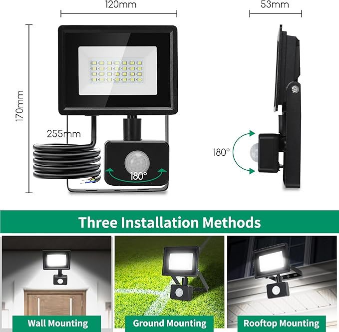 Aigostar reflektor LED z czujnikiem ruchu 20 - obrazek 7
