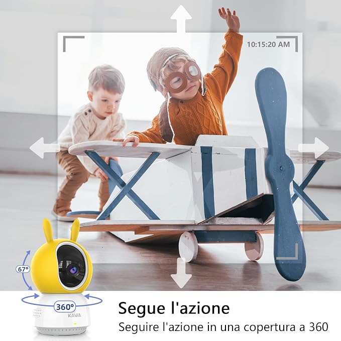 KAWA babyphone 2K WiFi 360°. Kamera IP do domu - obrazek 6