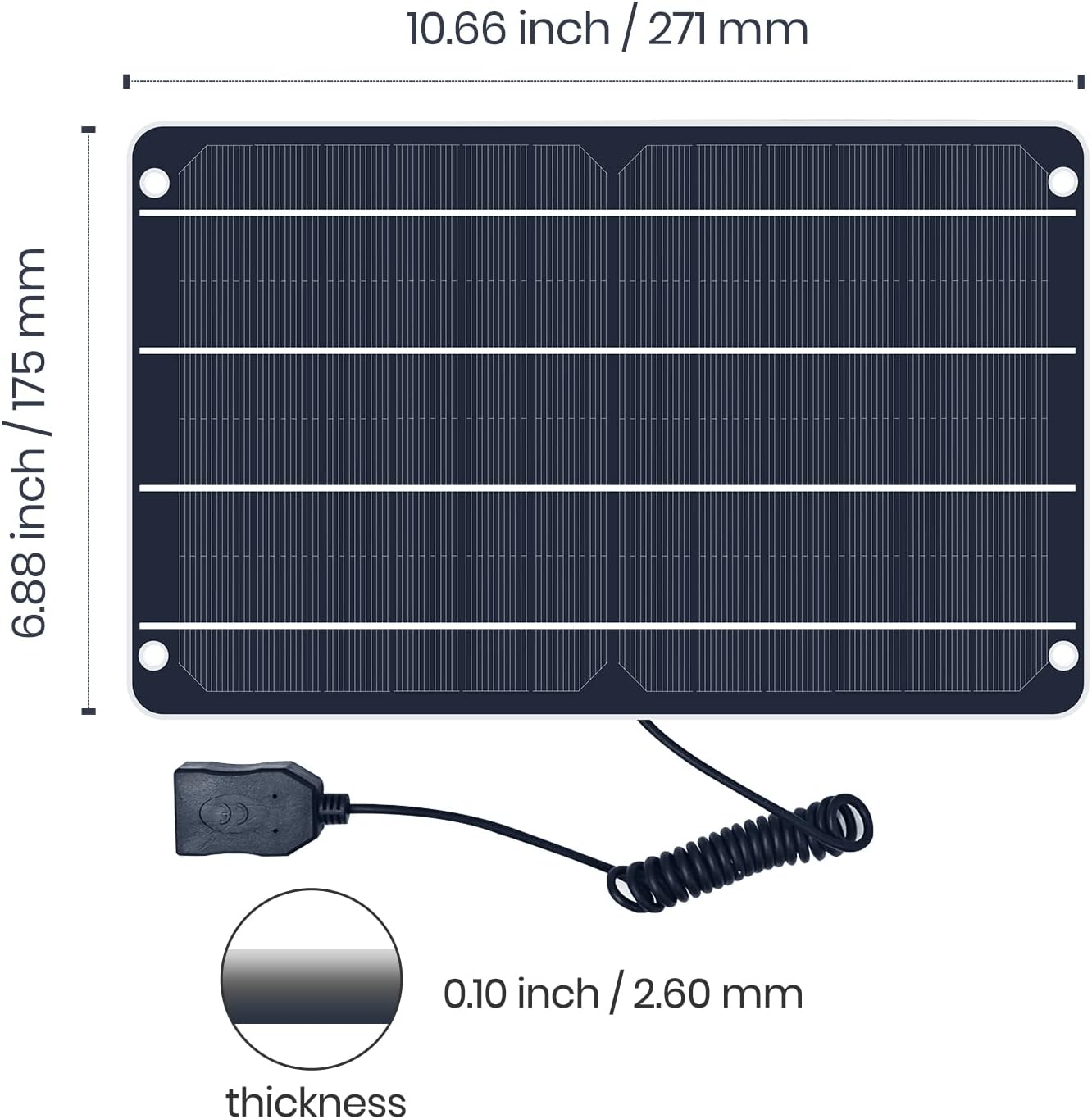 FlexSolar Panel słoneczny USB przenośna ładowarka solarna - obrazek 4