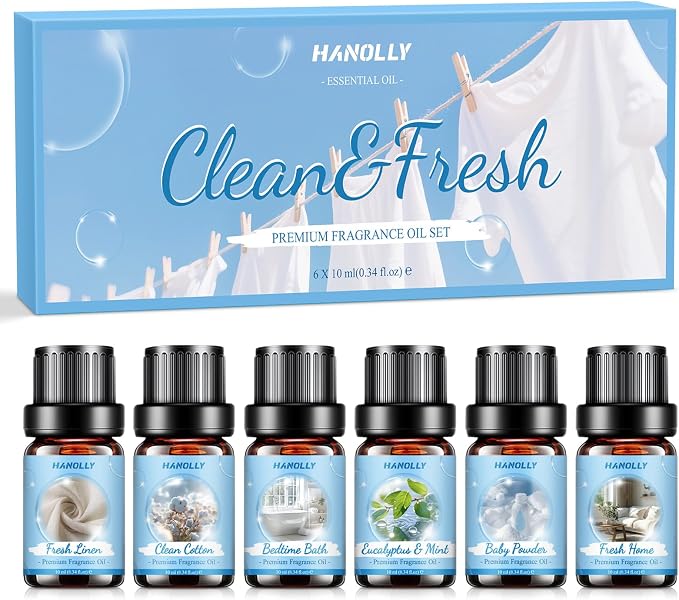 Hanolly Zestaw Olejków Eterycznych Do Prania 6 x 10 ml