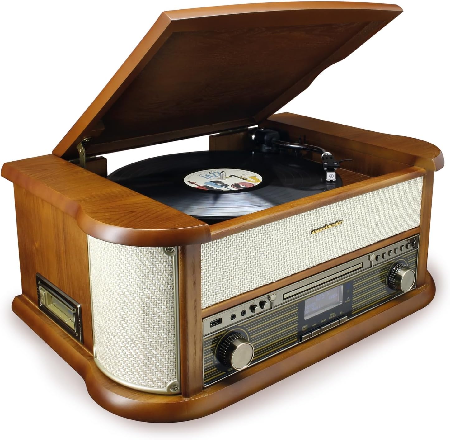 Soundmaster NR546BE DAB+ FM radio cyfrowe stereo z gramofonem - obrazek 2
