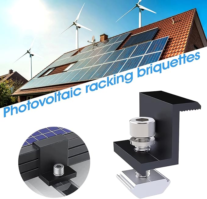 4 sztuki zacisków środkowych 30 mm moduł solarny uchwyt zacisk - obrazek 6
