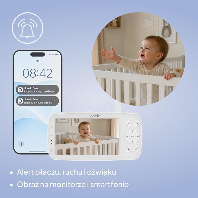 Lionelo Babyline 8.4 elektroniczna niania z kamerą i aplikacją - obrazek 5