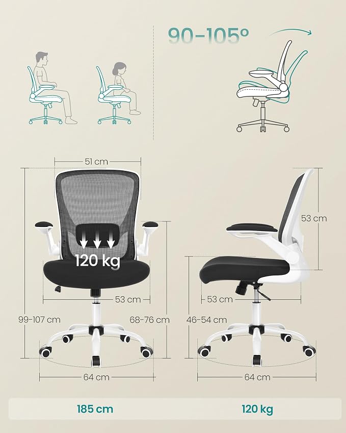 SONGMICS Ergonomiczny fotel biurowy - obrazek 4