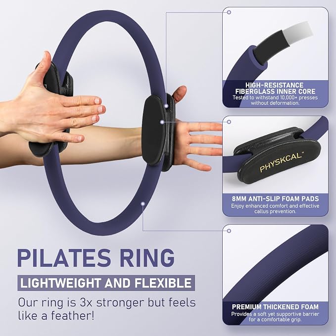 PhysKcal Zestaw do pilatesu 38-centymetrowy magiczny krąg z piłką - obrazek 2