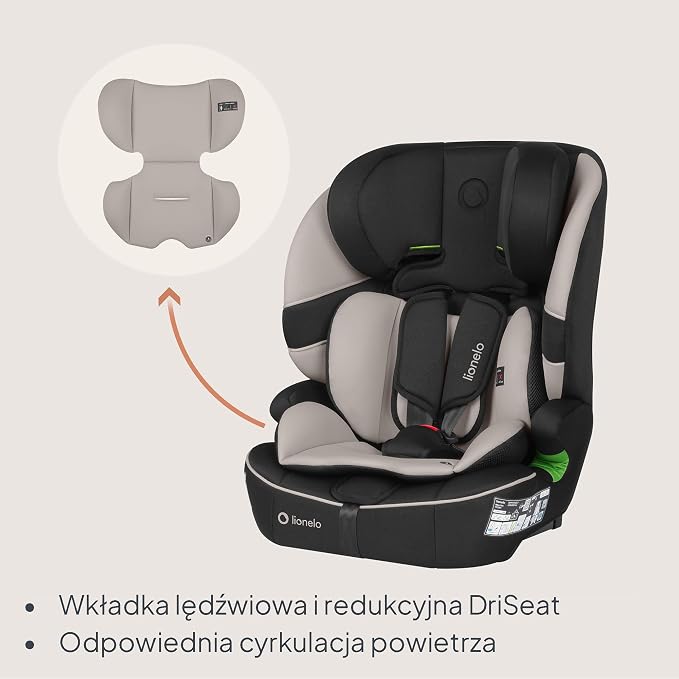 LIONELO Fotelik samochodowy Billy i-Size dla dzieci 76-150 cm montaż - obrazek 6