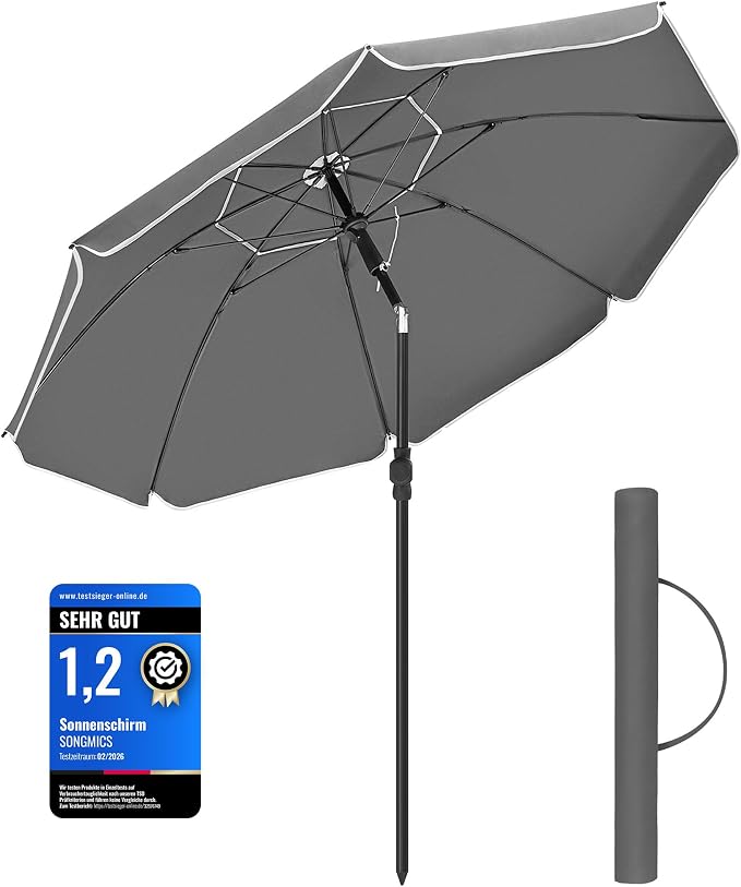 SONGMICS Parasol plażowy ochrona UV do UPF 50+
