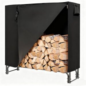 COSTWAY Metalowy regał na drewno kominkowe