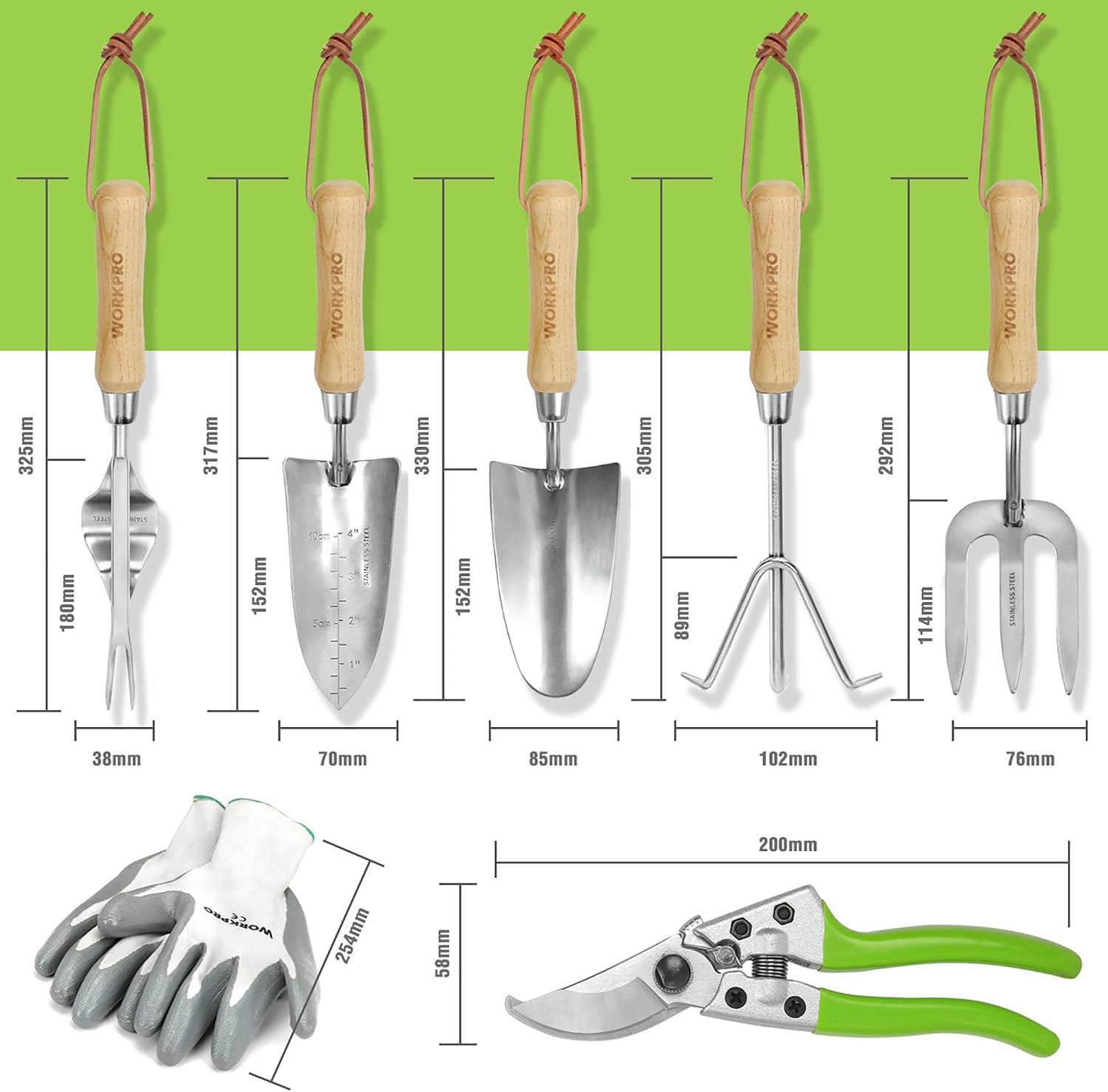 WORKPRO Zestaw narzędzi ogrodowych 8PC - obrazek 3