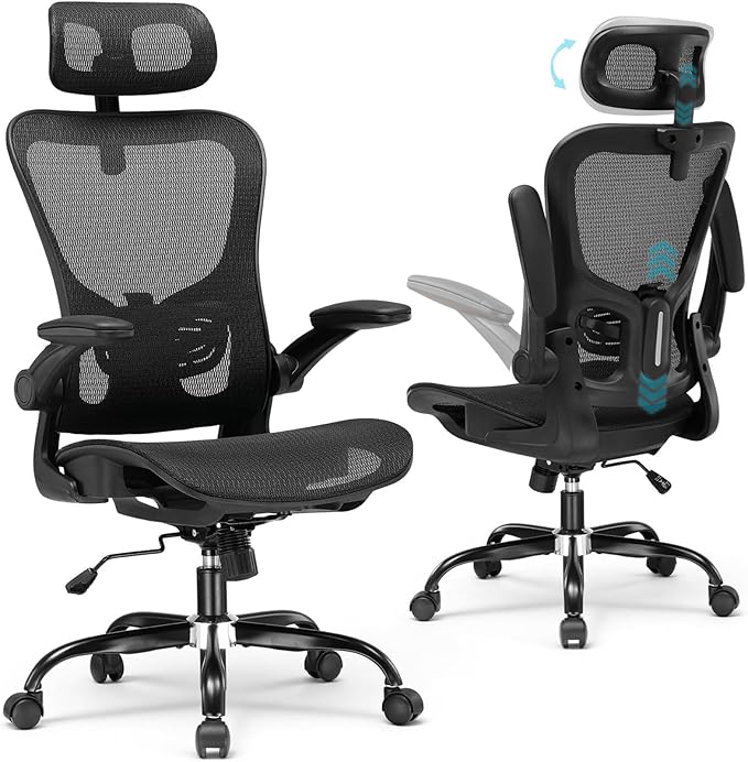 GTPLAYER Ergonomiczne krzesło biurowe z regulowanym zagłówkiem