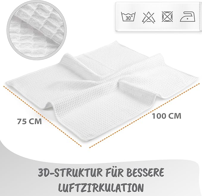 Waflowy kocyk niemowlęcy Błękit Wafel 75X100 cm - obrazek 4