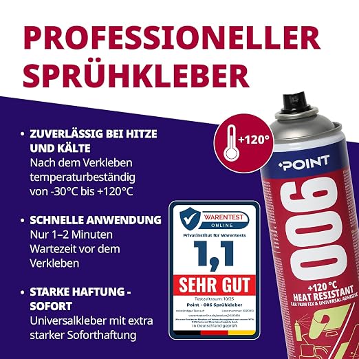 Point 006 Klej w sprayu odporny na wysokie temperatury do 120°C - obrazek 3