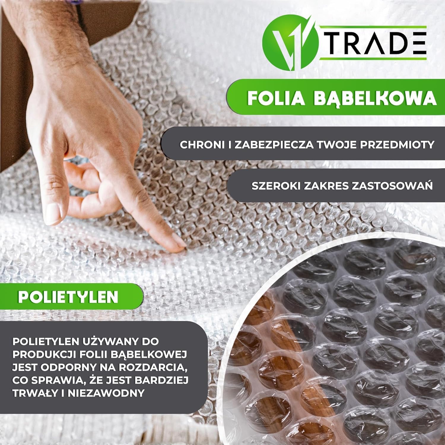 V1 Trade Folia bąbelkowa rolka 30 cm x 20 - obrazek 4