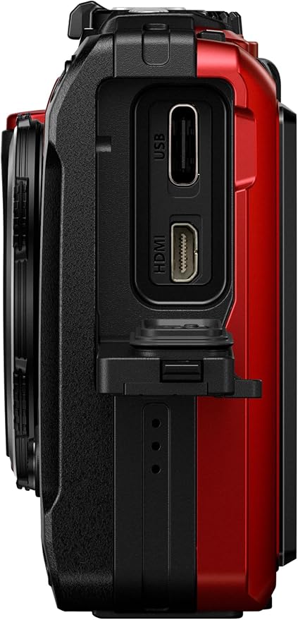 OM SYSTEM Tough TG-7 Czerwony Aparat Cyfrowy 12 MP 4K Wodoodporny Kompakt | Wstrząsoodporny aparat podwodny, zoom 4x, system makro, Wi-Fi. Wytrzymały następca Olympus TG-6 do ekstremalnych przygód. - obrazek 4