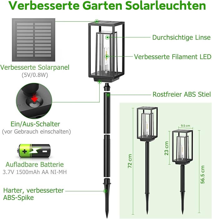 Lampy solarne do ogrodu na zewnątrz - obrazek 6