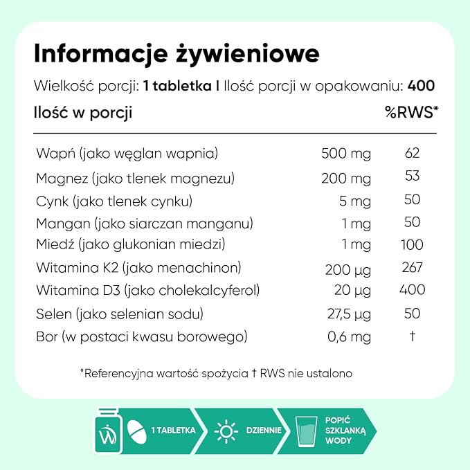 Wapń Magnez i Cynk z Witaminami D3 - obrazek 6
