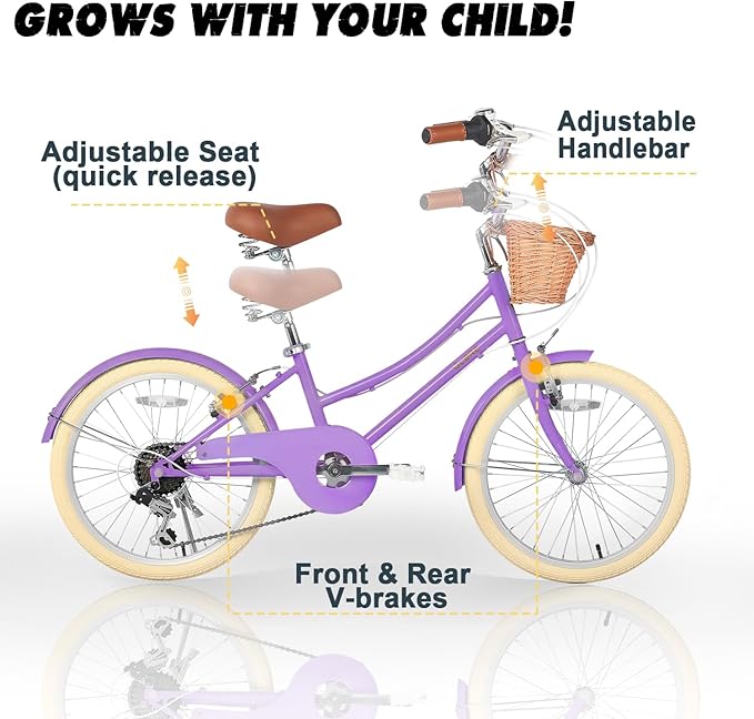 Glerc Missy 20 "24" 26 "Inch Girl Cruiser Shimano 6 Speed Hybrid - obrazek 7