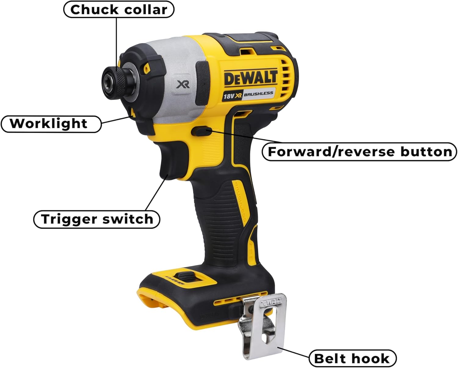 DEWALT Zakrętarka udarowa bezszczotkowa akumulatorowa 18V XR - obrazek 5