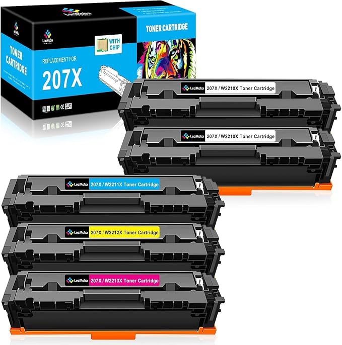 LeciRoba 207X (z chipem) do HP W2210X W2211X W2212X W2213X W2210A W2211A W2212A W2213A 207X 207A Toner do HP Color LaserJet Pro MFP M283fdw MFP M283fdn MFP M283fdn MFP MP 282nw M255dw M255nw drukarka