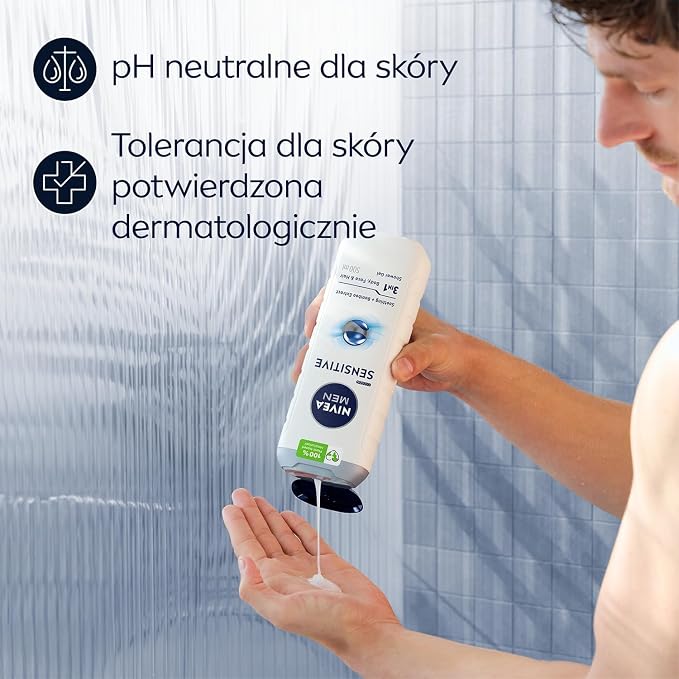 NIVEA MEN Sensitive Męski Żel pod prysznic 5w1 - obrazek 6