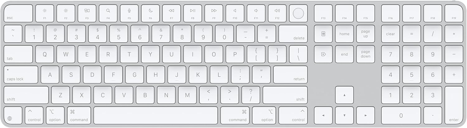 Apple Klawiatura Magic Keyboard z Touch ID i polem numerycznym dla modeli Maca z czipem Apple – angielski (USA) – białe klawisze - obrazek 2