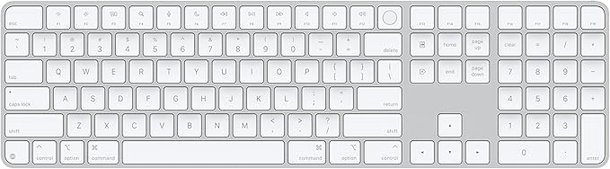Apple Klawiatura Magic Keyboard z Touch ID i polem numerycznym dla modeli Maca z czipem Apple – angielski (USA) – białe klawisze 
