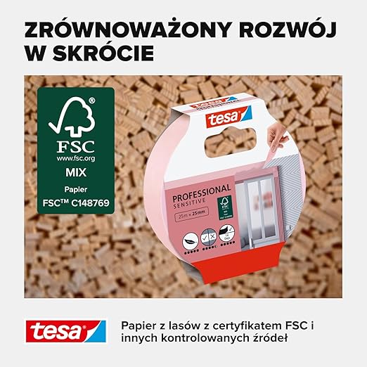 tesa taśma malarska do stosowania na tapetach i innych delikatnych - obrazek 7