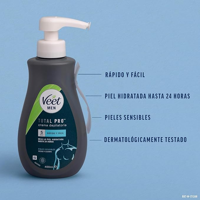 Veet Men 400ml Męski krem do depilacji z tyłu ramion i nóg - obrazek 3