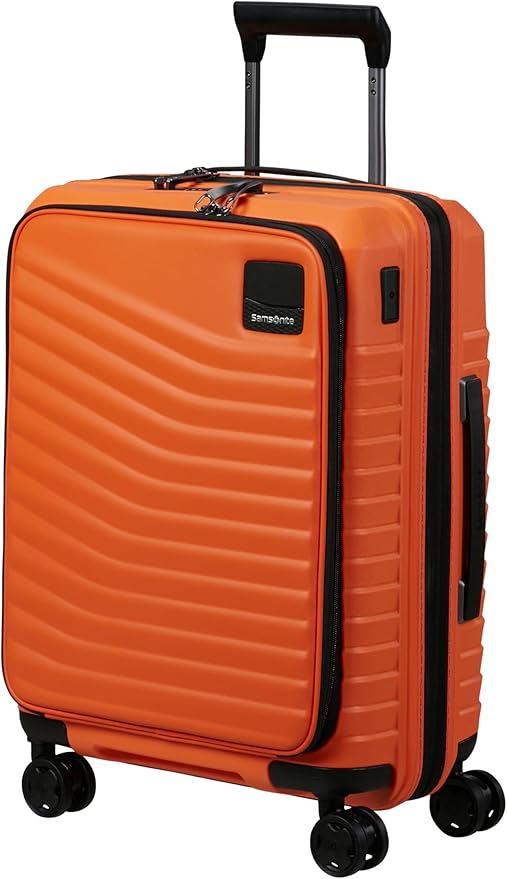 Samsonite Intuo - Spinner S, Rozszerzalna walizka podreczna z kieszenia przednia, 55 cm, 42/48 L, Pomaranczowy (Apricot)